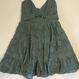 NWT Altar'd State Green Crotchet Style Dress